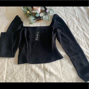 2/$25 MIX & MATCH  Women Shirt SolidRuffle  Sleeve Square Collar Slim Blouses